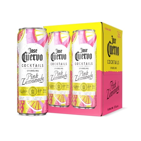 Jose Cuervo Sparkling Pink Lemonade Cocktail, 4 pack, 355 ml Cans, 5.9% ABV