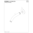 thumbnail image 3 of Kingston Brass K206M6 Shower Scape 6" Shower Arm with Round Flange, Polished Nickel, 3 of 3