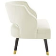 thumbnail image 2 of Traipse Button Tufted Open Back Performance Velvet Armchair, 2 of 7