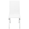 thumbnail image 2 of Chaises en Faux Cuir Blanc avec Base en Acier Inoxydable Argenté (Ensemble de 2), 2 of 5