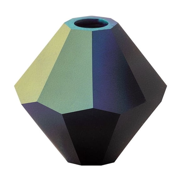 Preciosa® Crystal Beads Czech Crystal Bicone(451 69 302 Rondelle) 23980 20019 Jet AB Matt 3mm Hole: 0.8mm