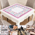 thumbnail image 6 of Floral Mahjong Mat with Rules, 31.5*31.5in Anti Slip American Mahjong Mat for Table, Noise Reduction, Neoprene Mah jongg Mats with Carrying Bag & 3 Dices, Mahjong Set Gift, Board Tile Games Mats, 6 of 7