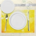 thumbnail image 3 of Ambesonne Yellow Place Mats Set of 4, Modern Circular Mosaic, Standard Size, Yellow, 3 of 6