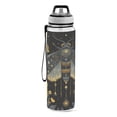 thumbnail image 2 of 1000ML Transparent Sports Water Bottle with Handle & Straw Portable Water Bottle for Outdoor Camping Gym Mystical Moth Pattern, 2 of 7