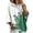 Green, variant on Womens 3/4 Sleeve Hoodies Vintage Pattern Oversized Pullover Hooded Sweatshirts