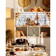 thumbnail image 3 of Valances for Windows Thanksgiving Dwarf Rod Pocket Cafe Window Treatments Valance Curtains for Kitchen Bathroom Laundry Basement Windows 56"x16", 3 of 6