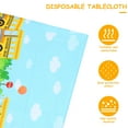 thumbnail image 2 of MERRYHAPY Multi-Colored Party Tablecloth PE Material 1 Piece Back to School Celebration, 2 of 8