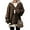 Khaki, variant on Frontwalk Womens V Neck Sweaters Long Sleeve Cable Knit Pullover Jumper Tops Casual Winter Fall Chunky Knitwear Outwear