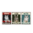 thumbnail image 1 of Pegatinas de pared Bewildely 3 uds gatos cartel combinación estética arte calcomanía decoración del hogar, 1 of 6