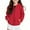 Red, variant on Spazoro Toddler Girls Loose Sweatshirts Hoodie, Casual Warm Long Sleeve Solid Comfy Soft Pullover for Kids Girls Boys Navy Size 4 T