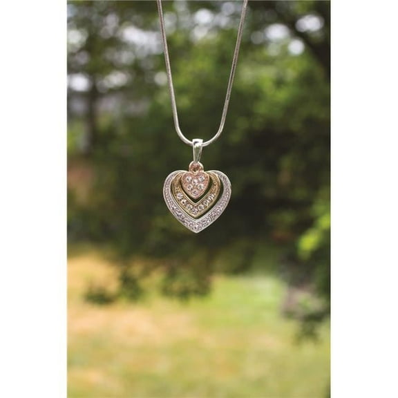 Pendant Heart Tri Color Necklace