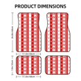 thumbnail image 2 of LAKIMCT Christmas Reindeer Snowflake Stripes Car Mats, Neoprene Front Rear Floor Mats for Cars, Waterproof Anti-Slip Car Floor Mats Full Set, Universal(4 Pcs), 2 of 6