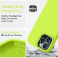 thumbnail image 4 of Compatible with iPhone 14 Pro Case, [Upgraded Thickened Liquid Silicone] [Soft Anti-Scratch Microfiber Lining] Shockproof Full Body Protective Case for iPhone 14 Pro 6.1 inch - Fluorescent Green, 4 of 12