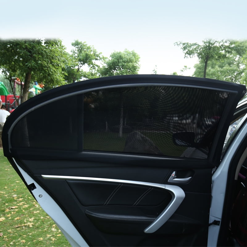 Transer Universal Fit Car UV Mesh Side Window Baby Sun Shade with Suction Cups Black | Protects Your Baby and Older Kids from the Sun 2 Pack Fits most car models