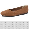 thumbnail image 2 of Zapatos planos de punto para mujer zapatos planos con punta cuadrada antideslizantes transpirables para viajes al aire libre, 2 of 8