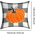 thumbnail image 5 of Yakuyir Fall Pillow Covers Buffalo Plaid Pumpkin Maple Leaf 18x18 Set of 4 linens Cotton Happy Harvest Hello Fall Decor Throw Pillows Autumn for Accents Outdoor Home Sofa Couch Decorations, 5 of 5
