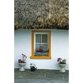 thumbnail image 2 of Flaherty, Dennis 13x18 Black Ornate Wood Framed with Double Matting Museum Art Print Titled - Ireland, Co Clare A thatch-roofed cottage, 2 of 4