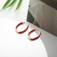 thumbnail image 6 of Huggie Hoop Earrings for Women, 18K Gold Plated Colorful Enamel Huggie Earrings Small Hypoallergenic Cute Jewelry Gifts, 6 of 12