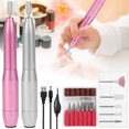 thumbnail image 2 of Muyoka Limas de uñas eléctricas 20000RPM para principiantes Taladro de uñas profesional Kit de limas de uñas de velocidad ajustable portátil para uñas de gel acrílico Manicura Pedicura Herramientas de Muyoka Hogar, 2 of 7