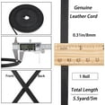 thumbnail image 6 of 5.5Yds Cowhide Leather Cord String 0.3inch Wide Flat Light Brown Leather Strap for Crafts DIY Jewellery Making, 6 of 10