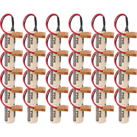 30 PCS CR14250SE 3V PLC Lithium Batteries for SANYO CR14250SE Battery 1747-BA Backup Power Supply with Brown Plug