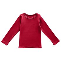 Ruyang Long Sleeve Shirts for Boys School Athletic Tee Toddler Baby Crewneck Basic Layer Top Cotton Thermal T-shirt