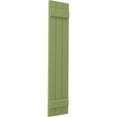thumbnail image 3 of Ekena Millwork 10 1/2"W x 67"H Americraft Three Board (2 Batten) Exterior Real Wood Joined Board-n-Batten Shutters (Per Pair), Moss Green, 3 of 10