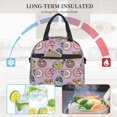 thumbnail image 4 of Naloa Cute Donuts Print Lunch Bag for Women & Men Insulated Lunch Box or Cooler Lunch Tote Bags for Work, Travel, Outdoor, 4 of 5