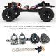 thumbnail image 3 of Soporte de buje de dirección Bewildely Contrapeso de latón 1/18 HOBBYPLUS 4WD Crawlers Plata, 3 of 6