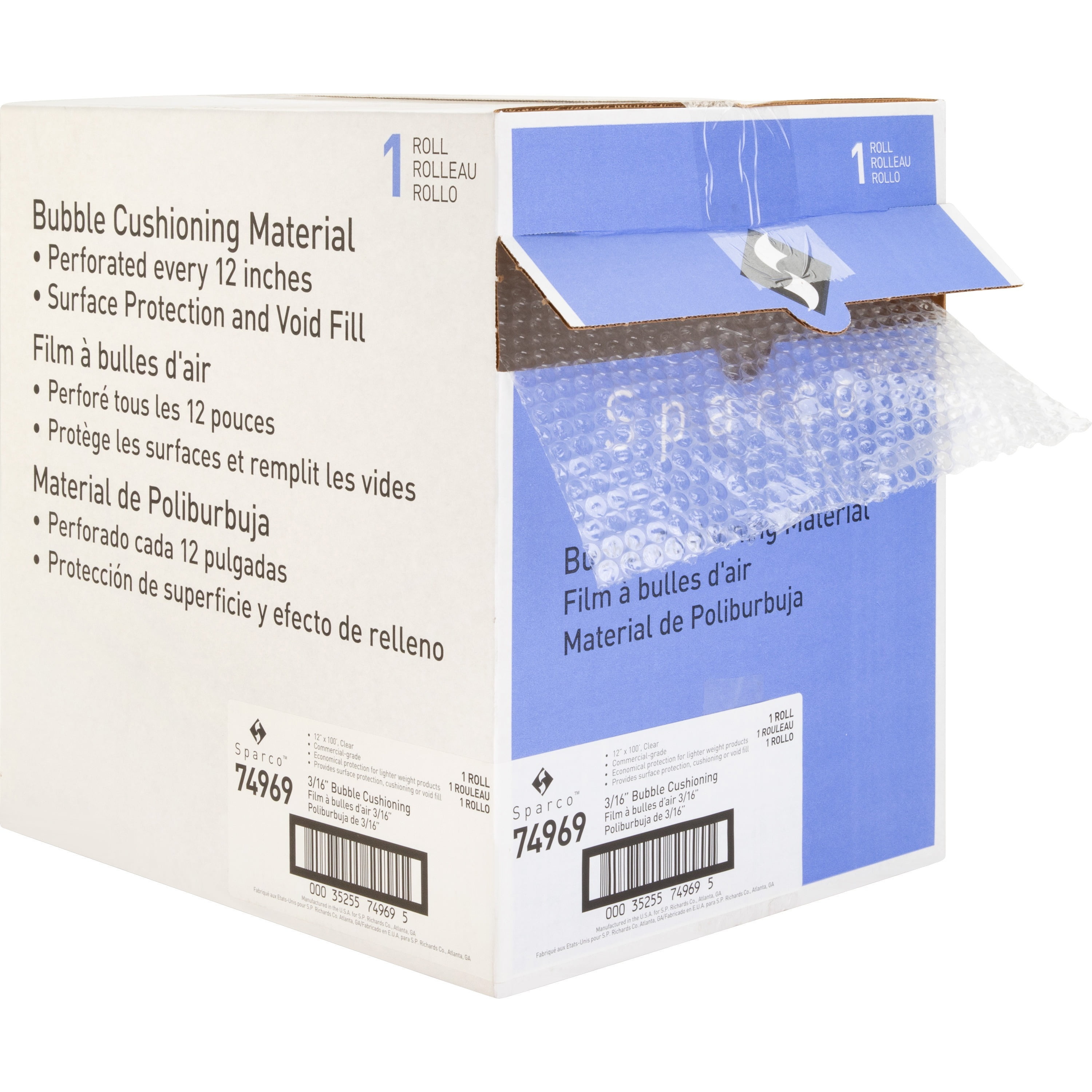 Sparco Spr Dispenser Carton Bubble Cushioning 1 Carton Clear Walmart Com Walmart Com