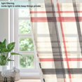 thumbnail image 4 of Yayeee Window Curtains Light Filtering 63"x42" Grommet Panel Pair Home Living Room Decor, Black Tartan, 4 of 7