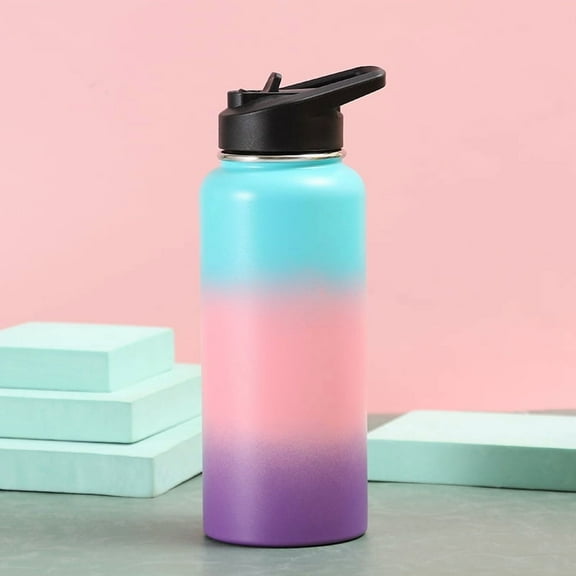 ENQIZ 304 Peak Series 32 Ounces Stainless Steel Metal Insulated Cup Reusable Leak-Proof BPA-Free Water Bottle Ideal for Sports and Fitness