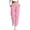 Pink, variant on Women's Loose Fit Cuffed Sweatpants Elastic Waist Ribbed Cuffed Ankle Tapered Casual Athletic Workout Lounge Fall Winter Everyday Pants with Pockets