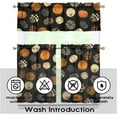 thumbnail image 6 of Halloween Kitchen Curtains Valances and Tiers 3 Piece Set,Gothic Cute Pumpkin Rod Pocket Short Kitchen Tier Cafe Curtain Over Sink Window for Fall Thanksgiving Decor 36 Inch, 6 of 6