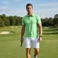thumbnail image 7 of Trgacdwlo Ice Silk Mens Polo Shirts Quick Dry Cooling Short Sleeve Men Shirts Collared Sun Protection Golf Shirts for Men Green XL, 7 of 7