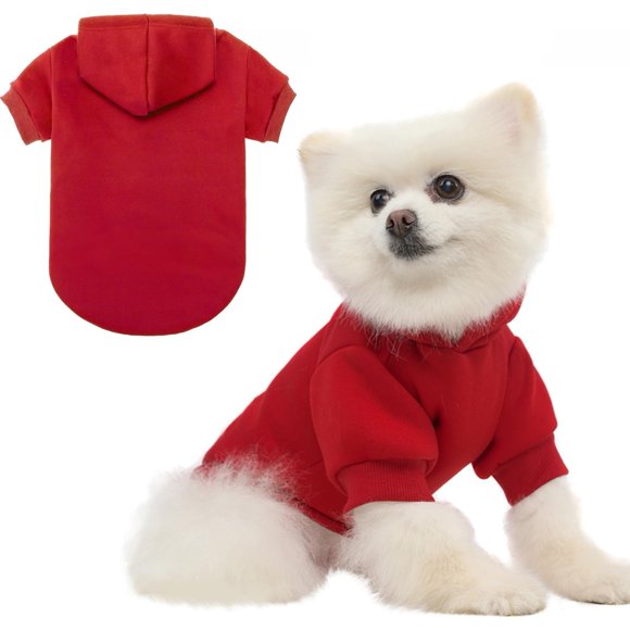 BINGPET Chiens à Capuche - Chandail en Molleton Doublé en Polaire pour Chiot Automne Chandail Doux et Chaud Vêtements d'Hiver pour Petits Moyens Grands Chiens et Chats