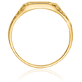 thumbnail image 2 of 14K Solid Yellow Gold Custom Engraved Signet Ring Handmade Personalized Monogram Initial Letter Band, 2 of 5