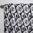 thumbnail image 3 of Designart 'Black and White Geometric Pattern VII' Mid-Century Modern Curtain Panel, 3 of 5