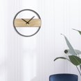 thumbnail image 1 of Reloj de pared de madera de estilo japonés que no hace tictac colgando relojes de bricolaje silencioso redondo grande Soledad reloj de pared de la sala de estar, 1 of 10