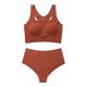 thumbnail image 4 of Conjunto de sujetador deportivo para mujer: estilo camiseta sin aros, relleno extraíble, fruncido en la parte superior, tallas S-XL., 4 of 4