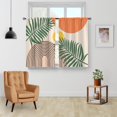 thumbnail image 2 of Boho Sun Aesthetic Kitchen Curtains - Abstract Modern Country Country Small Short Tier Window Curtains for Bathroom Living Dining Room Decor Rod Pocket Window Drapes 36 Inch Length Set 28"x36", 2 of 5