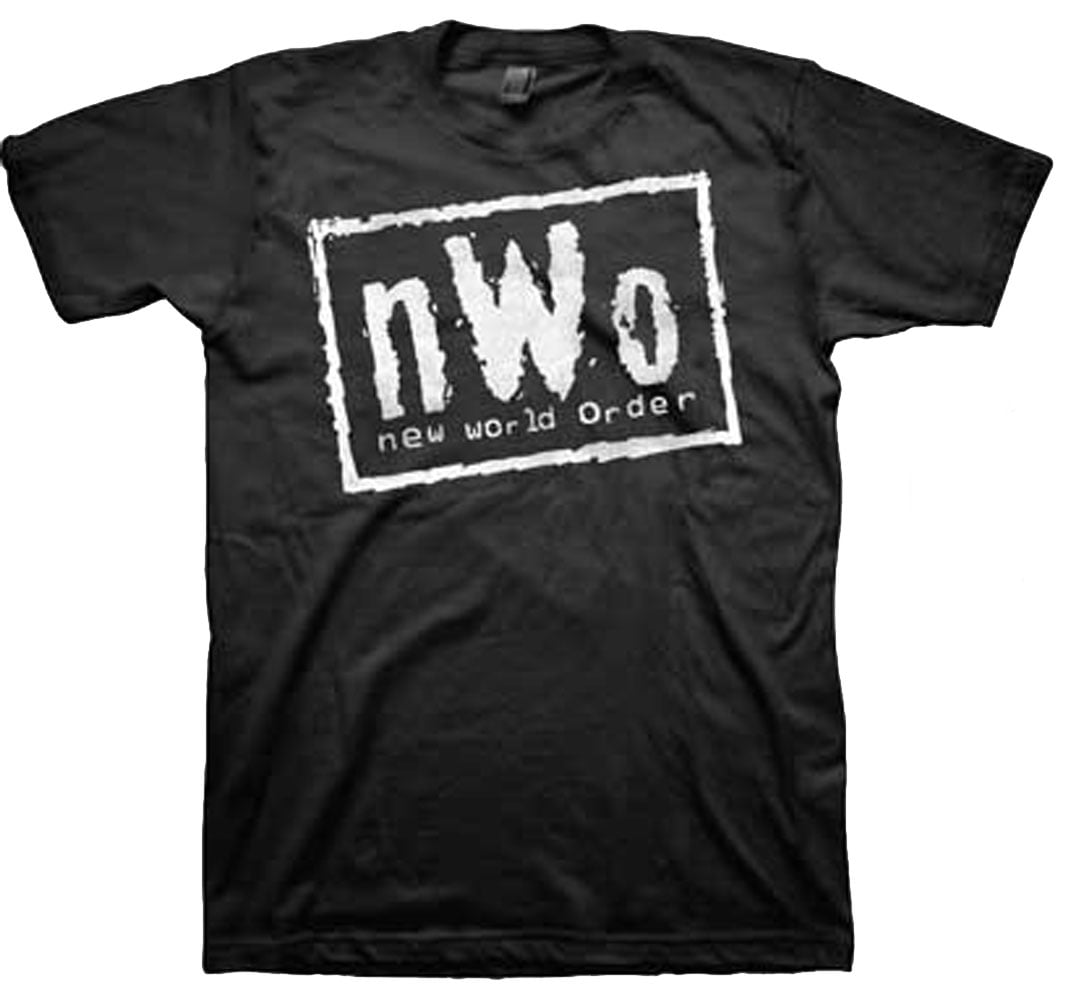 Adult Mens nWo New World Order Logo Wrestling Black Sleeveless T-shirt Tee