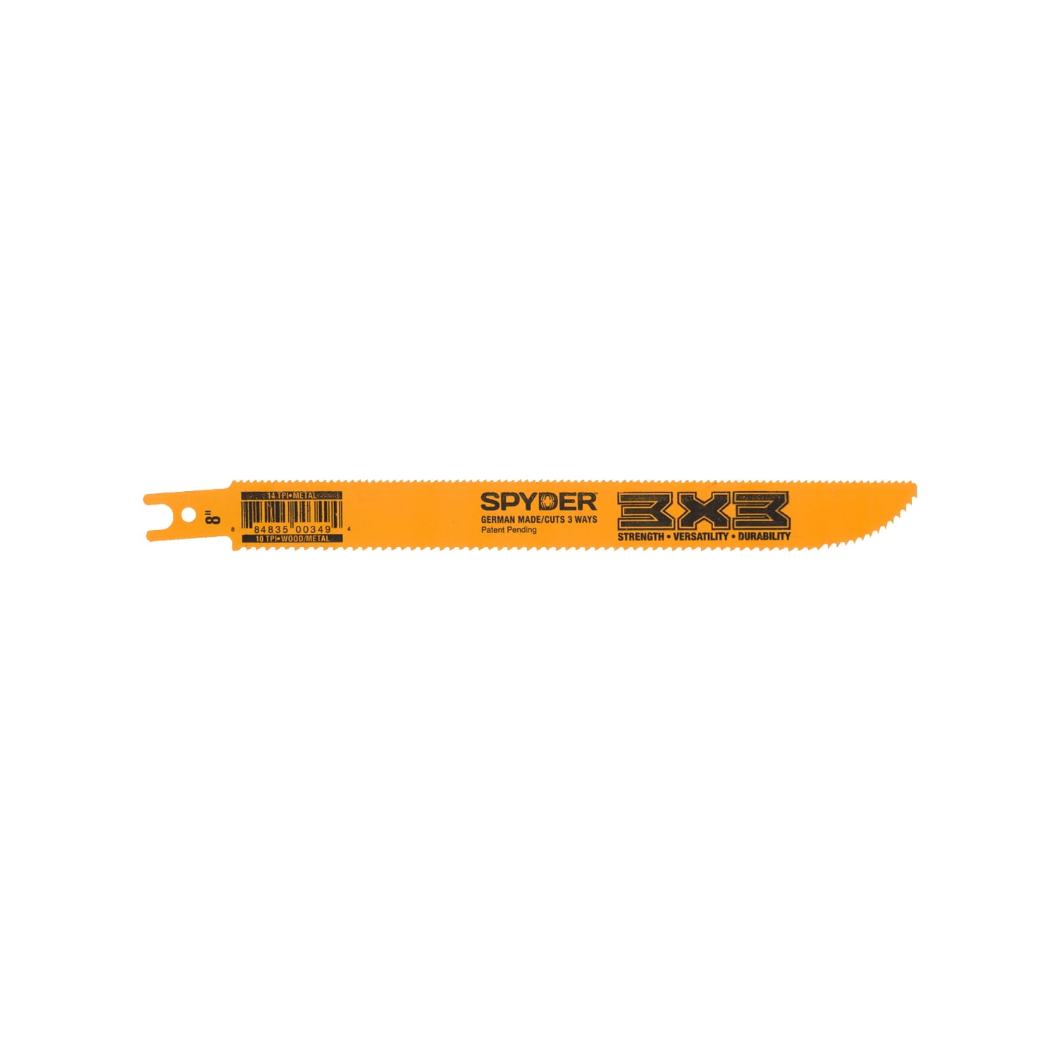 Spyder 3X3™ Double-Sided 8-Inch 6/10-TPI Double-Edged Reciprocating Saw Blade (10-Pack) 200200