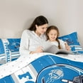 thumbnail image 4 of jejeloiu Rugby Gamer 7pcs Bedding Comforter Set,Football Sport City Queen Bedding Sets,Blue Gray White Queen Sheet Sets For Boys Kids,Microfiber Bedroom Decor Reversible, 4 of 8