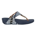 thumbnail image 2 of Fitflop Womens Lulu Art Thong Slip On Flip-Flops Denim 6 Medium (B,M), 2 of 5