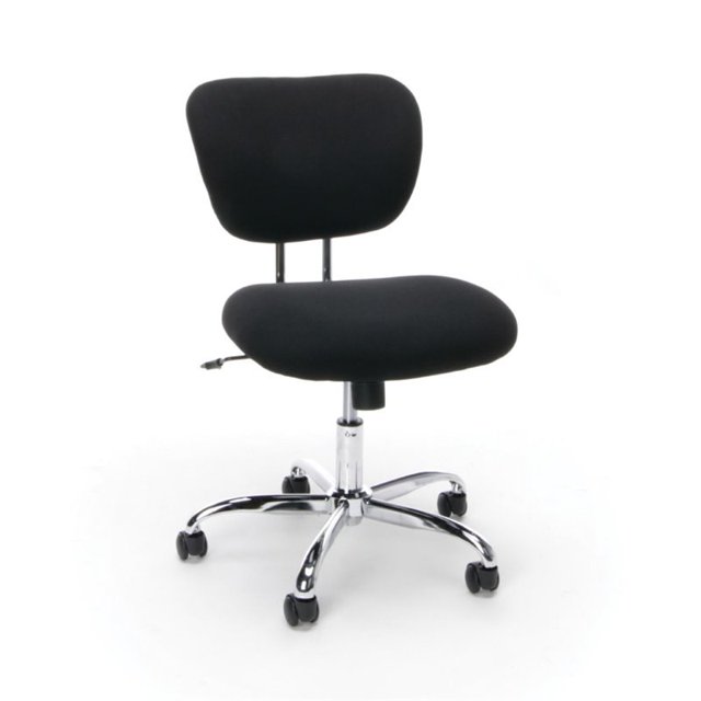 OFM Essentials Fabric Upholstered Swivel Office Chair in Black