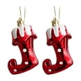 thumbnail image 2 of Adornos Navideños de Muñeco de Nieve y Cabaña de Papá Noel para Colgar | 2 Adornos de Plástico Rojo | Medidas: 9 X 5,5 X 3,5 Cm | Peso Neto: 18 G | Peso Bruto: 50 G, 2 of 6
