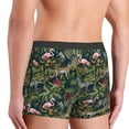 thumbnail image 3 of Goofa Flamingos And Palm Leaves Printed Men's Boxer Briefs Underwear, Moisture-Wicking Underwear, Trunk,Soft and Breathable Cotton Underwear-X-Large, 3 of 9
