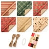 HI.FANCY BECARSTIAY 6pcs Kraft Wrapping Papers Birthday Box Package Festival Decor Craft Packing Recyclable Vintage Art Decoration 50x70CM