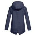thumbnail image 5 of Women's Lightweight Waterproof Rain Jacket Long Hooded Windbreaker Trench Coat Outdoor Travel Hiking Lined Water Repellent, 5 of 5